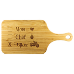 Mom, Chef, Biker Bamboo Cutting Board