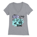Voted Most Likely to Get Into Trouble Women's V-neck Motorcycle T-Shirt