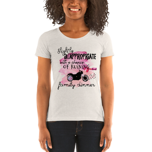 Slightly Inappropriate Ladies' Short Sleeve Motorcycle T-shirt
