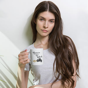 Beware of Woman on Wheels Coffee Mug