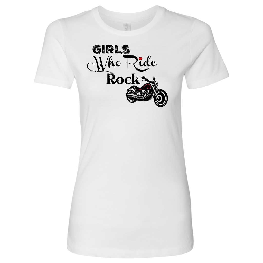 Girls Who Ride Rock Crew Neck T-Shirt