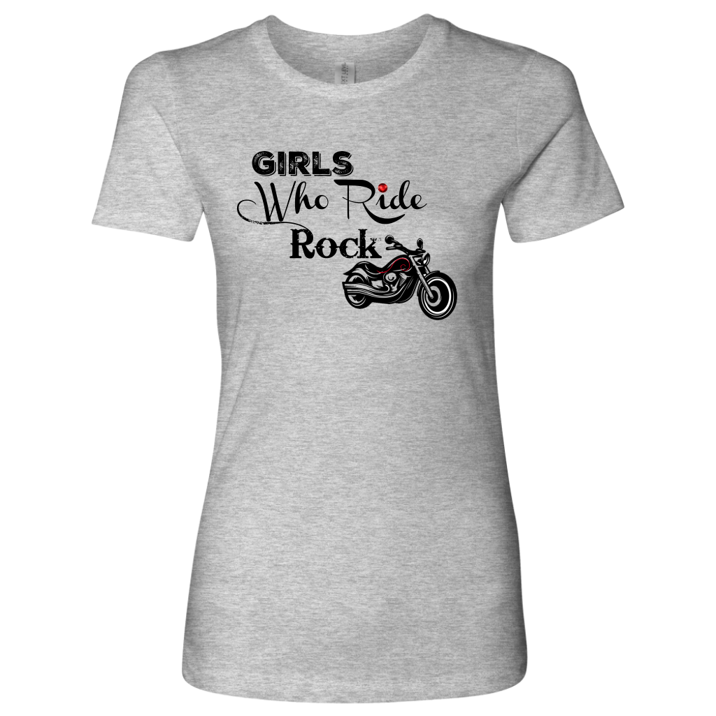 Girls Who Ride Rock Crew Neck T Shirt